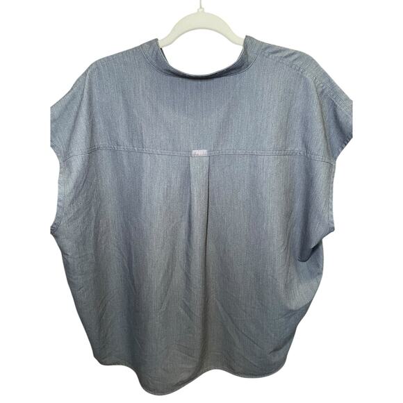 FIGS Women XXL Rafaela Oversized Scrub Top Graphite Grey V-Neck Collared Neck - Picture 15 of 17